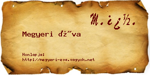 Megyeri Éva névjegykártya