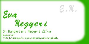 eva megyeri business card
